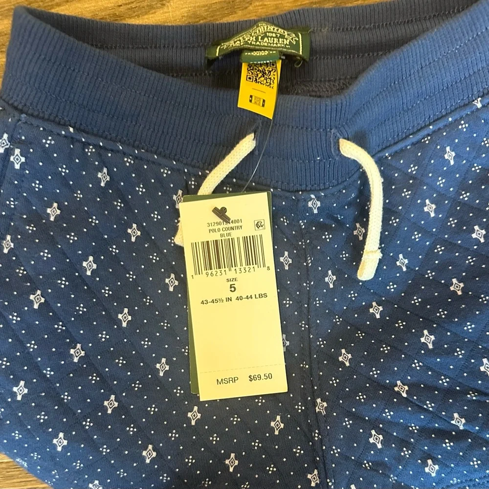 Ralph Lauren Blue Geometric Shorts Size 5 NWT